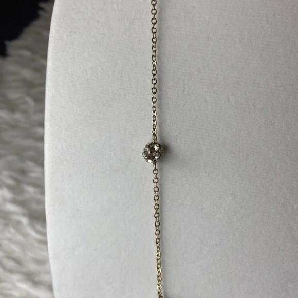 The Limited Gold And Rhinestone Necklace - Picture 3 of 7